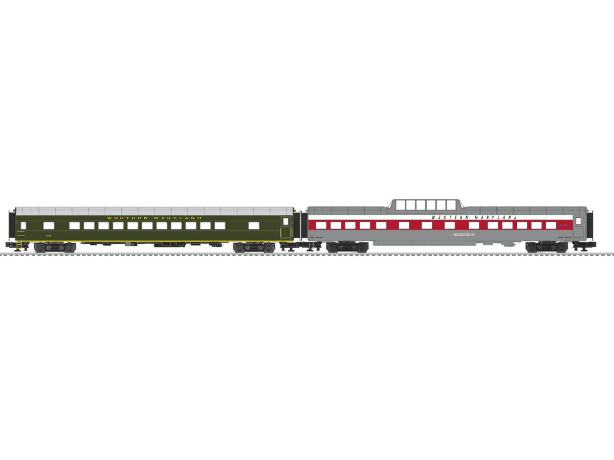 Lionel O Western Maryland Scenic 21” Passenger Car 2-Pack B
