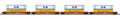 MTH BNSF O Scale Premier 4-Car Husky Stack Set