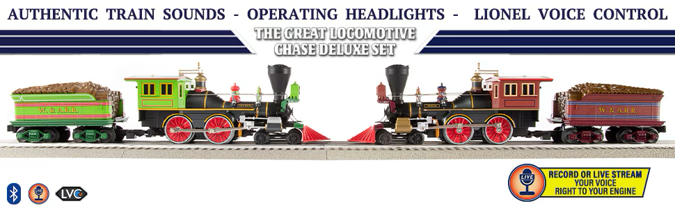 Lionel Great Locomotive Chase Deluxe LionChief Set W/ Bluetooth 5.0 2223070