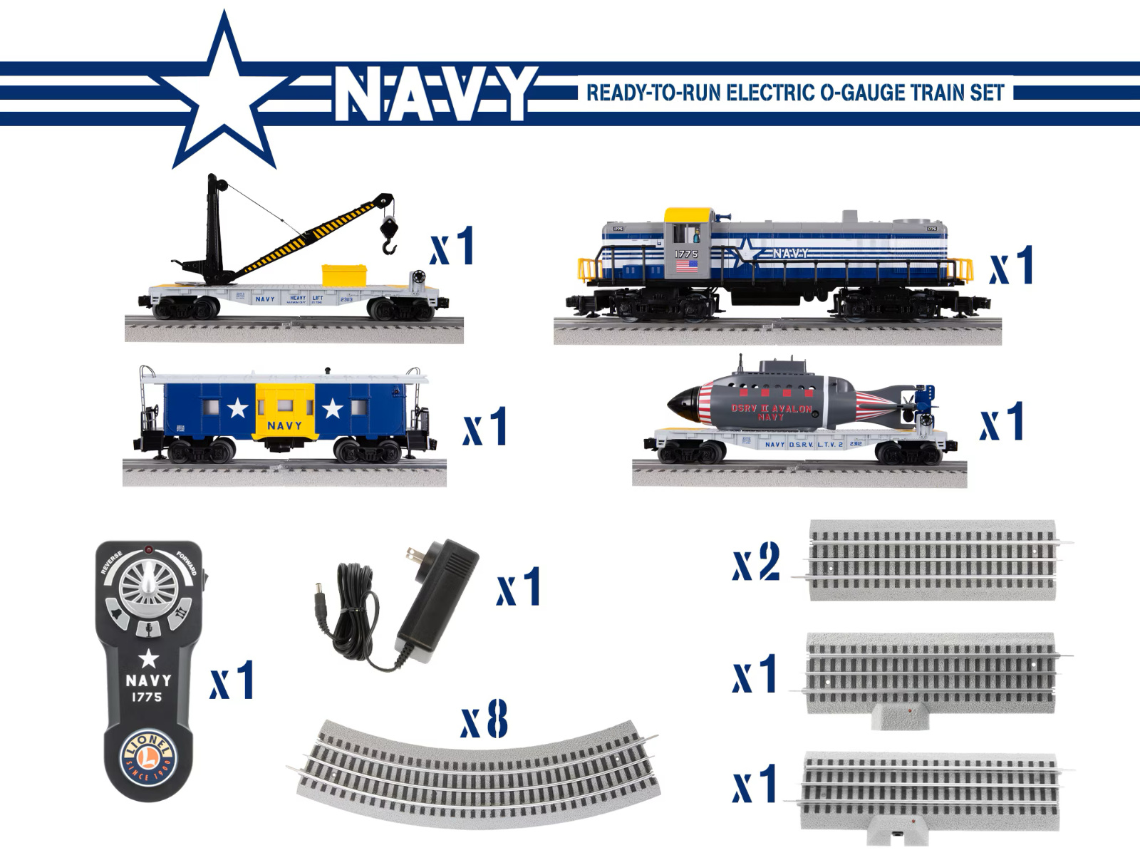 Lionel Navy Lionchief Freight Set With Bluetooth 5.0 2523110