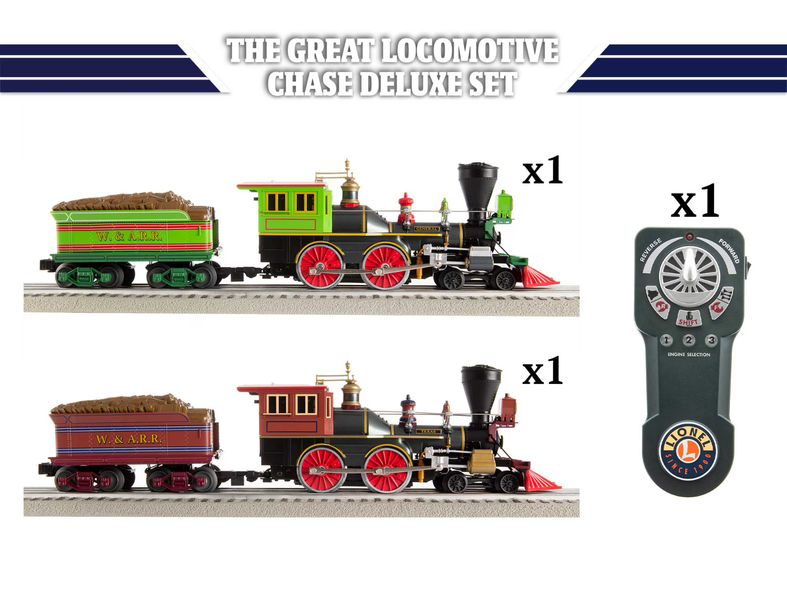 Lionel Great Locomotive Chase Deluxe LionChief Set W/ Bluetooth 5.0 2223070
