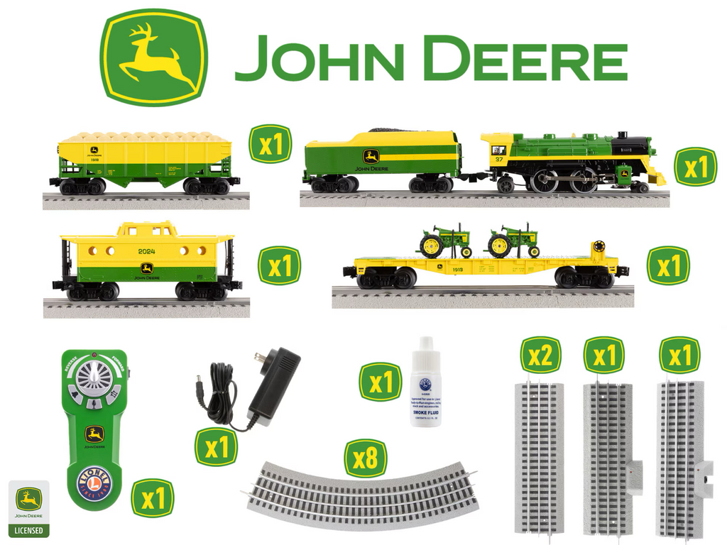 Lionel John Deere Steam Freight Lionchief Set O Gauge 2423070