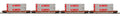 MTH Kansas City Southern O Scale Premier 4-Car Husky Stack Set