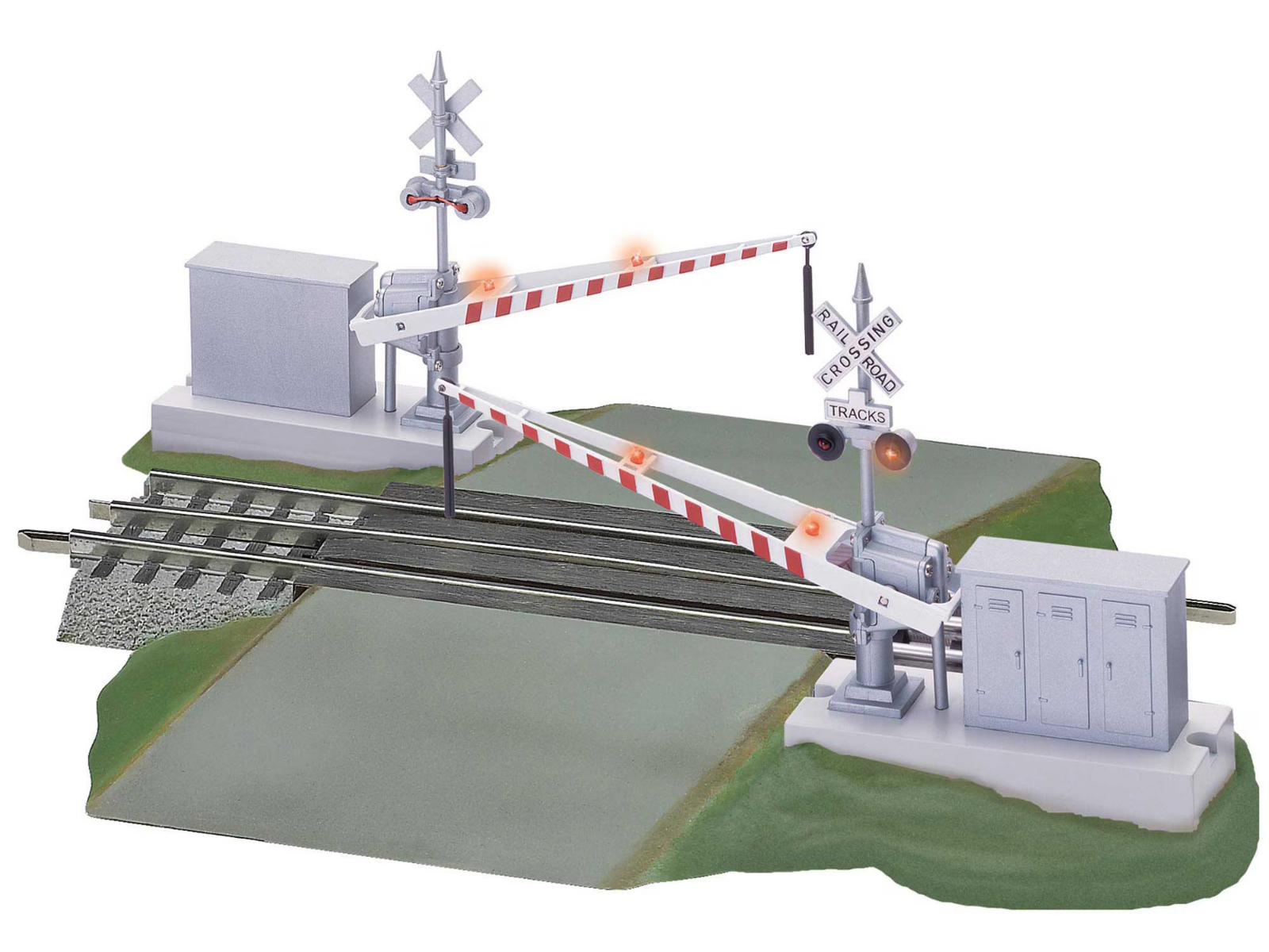Lionel Fastrack Grade Crossing With Gates And Flashers 6-12062