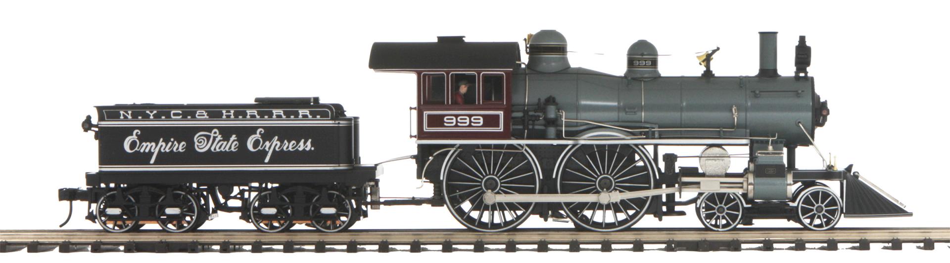 MTH O Scale Premier New York Central 4-4-0 Empire State Express Steam Engine w/Proto-Sound 3.0 (86” Hi-Rail Wheels)