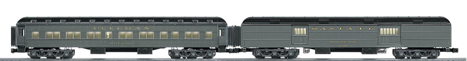 Lionel 6-15542 O Scale Santa Fe "The Chief" Heavyweight Passenger Car 2-Pack