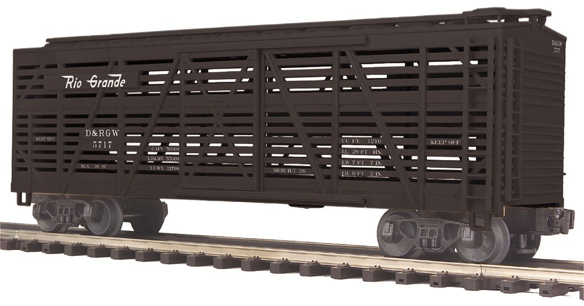 MTH Denver & Rio Grande O Scale Premier Steel Sided Stock Car