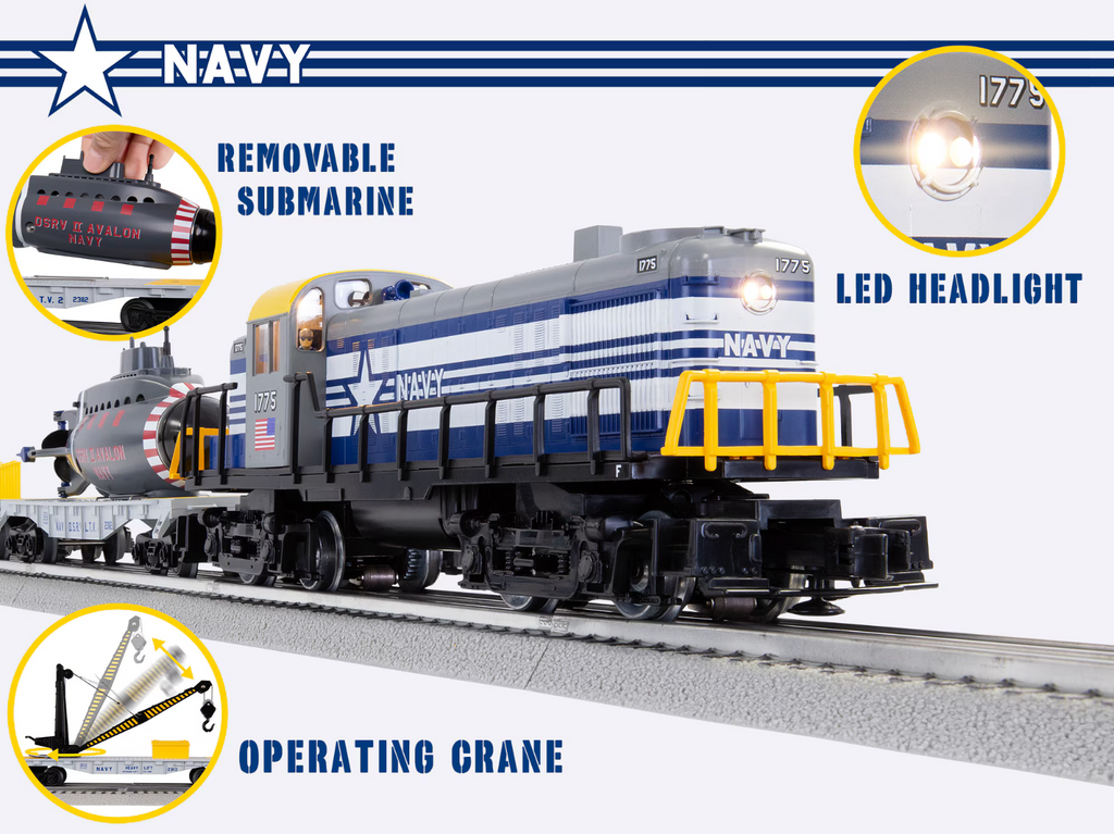 Lionel Navy Lionchief Freight Set With Bluetooth 5.0 2523110