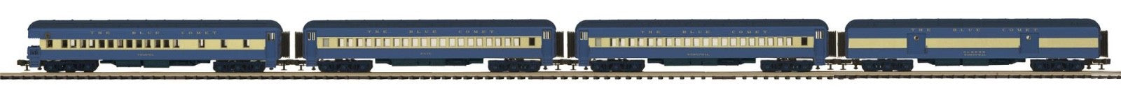 MTH Premier Blue Comet 4-Car Scale Passenger Set 20-40083
